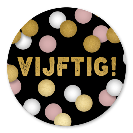 Roze confetti Vijftig!